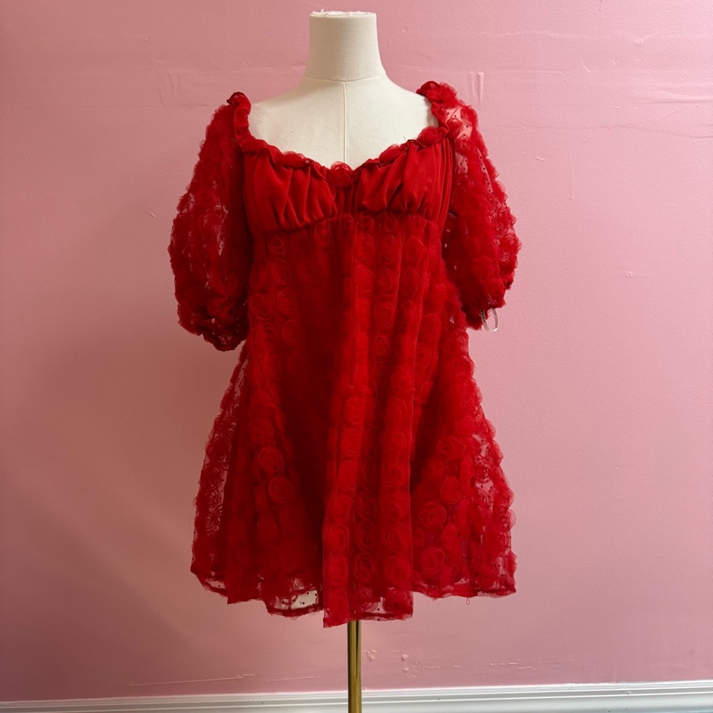 Victoria Secret x For Love of Lemons red lace dress